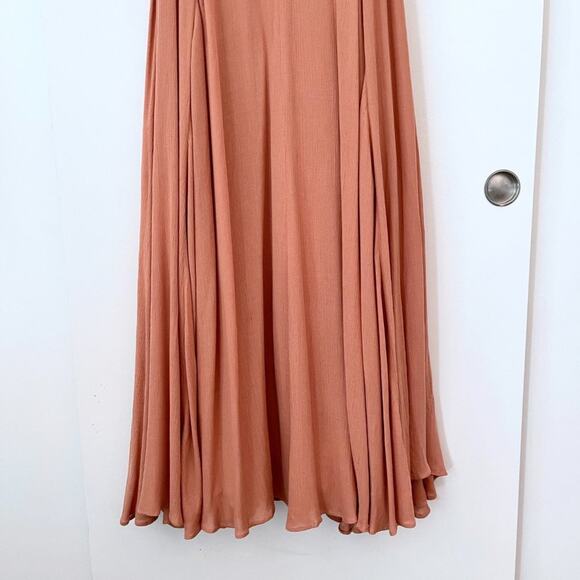 Mara Hoffman V-Neck Maxi Dress Cutout 2015 Spring RTW Peach Terracotta - Picture 9 of 12
